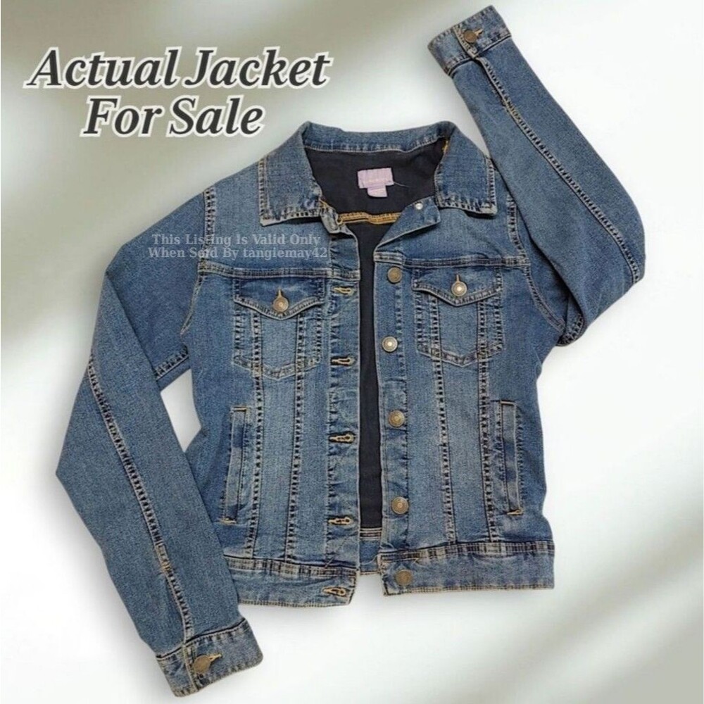 Laura Scott Jean Jacket Classic Blue Stretch Denim